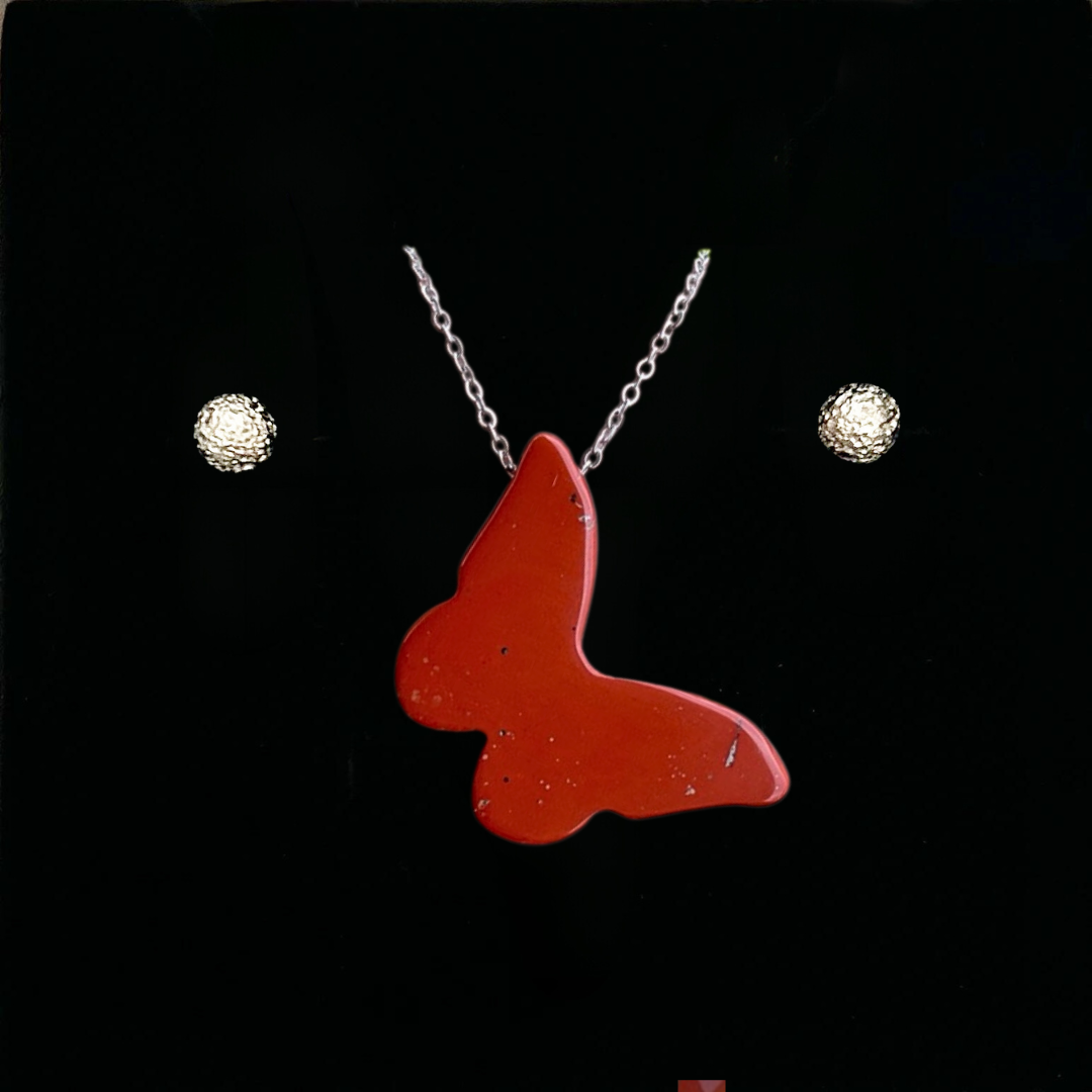 Red Jasper Butterfly Pendant