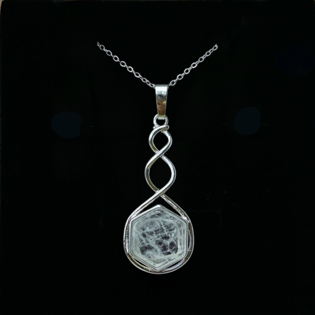 Clear Quartz Twist Pendant