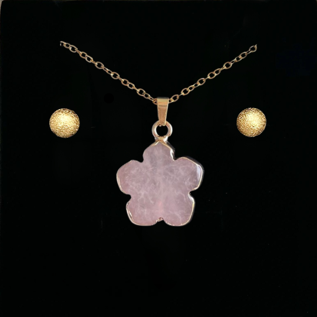 Rose Quartz Clover Pendant