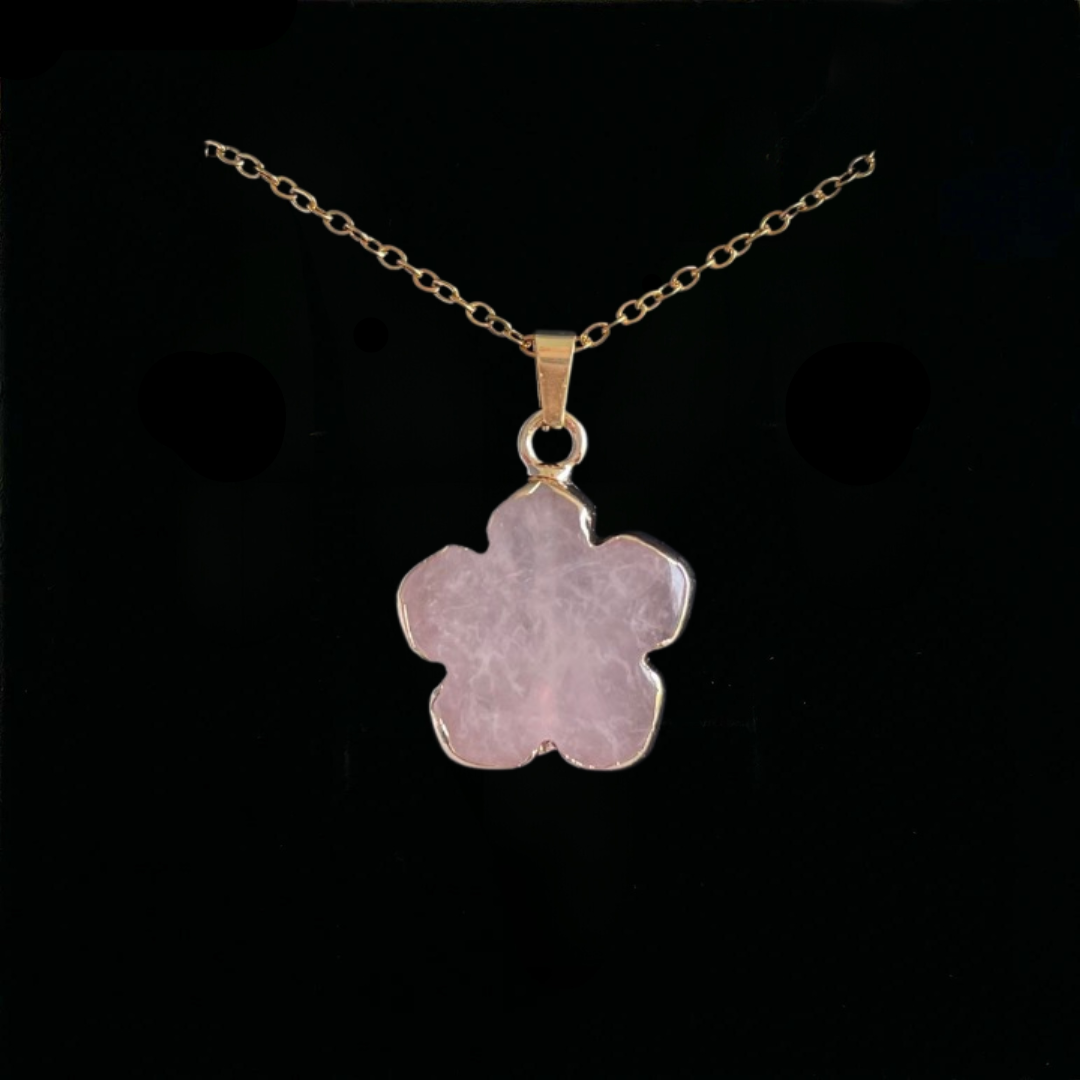 Rose Quartz Clover Pendant