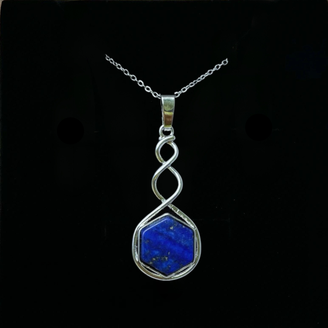 Lapis Lazuli Twist Pendant