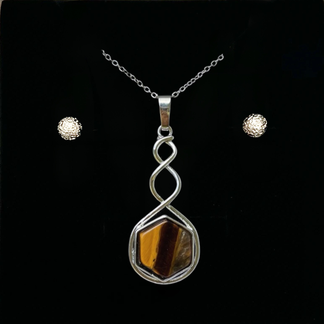 Tiger's Eye Twist Pendant