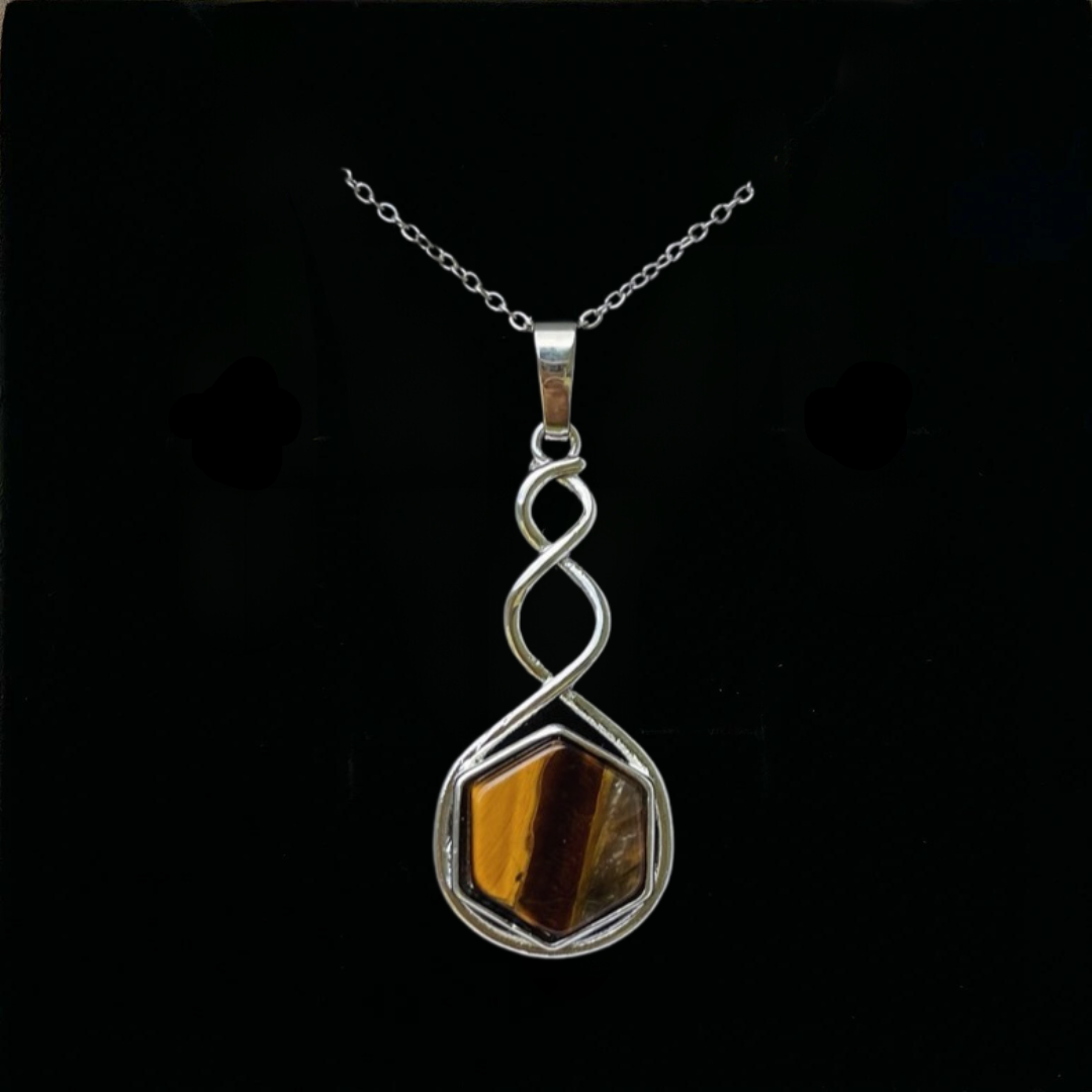 Tiger's Eye Twist Pendant