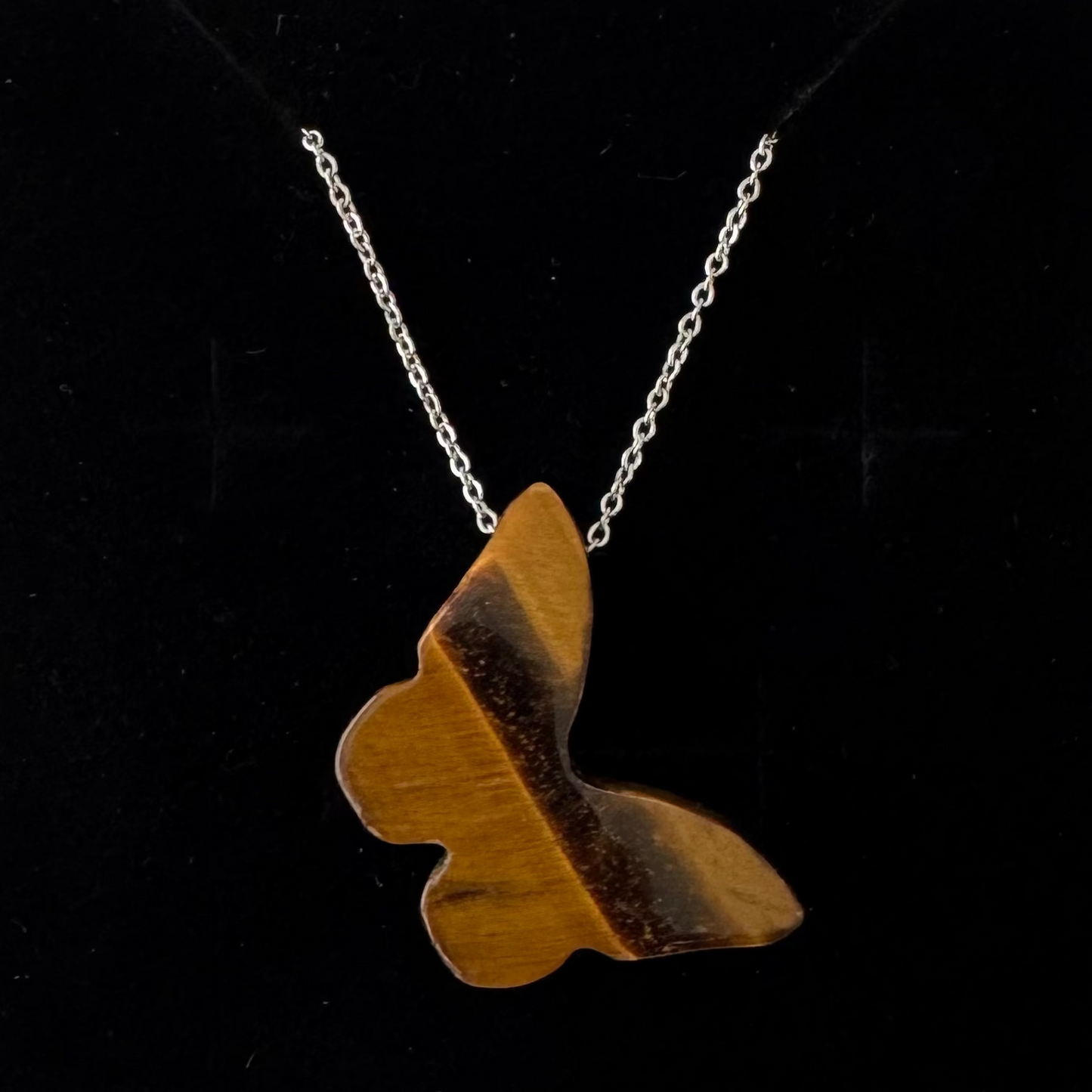 Tiger's Eye Butterfly Pendant