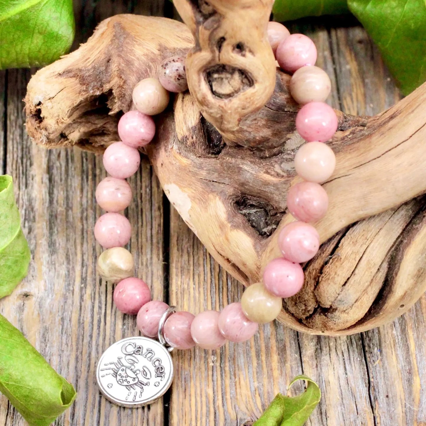 Rhodochrosite Zodiac Bracelet - Cancer