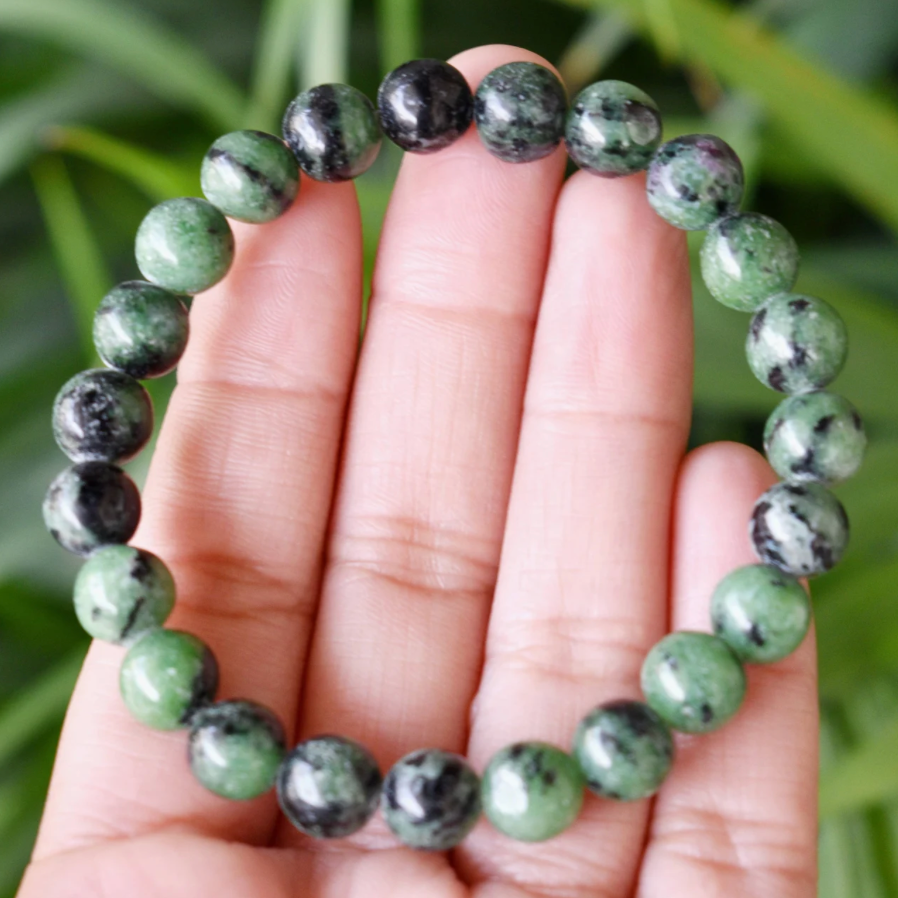 Ruby Zoisite Bracelet - 8mm