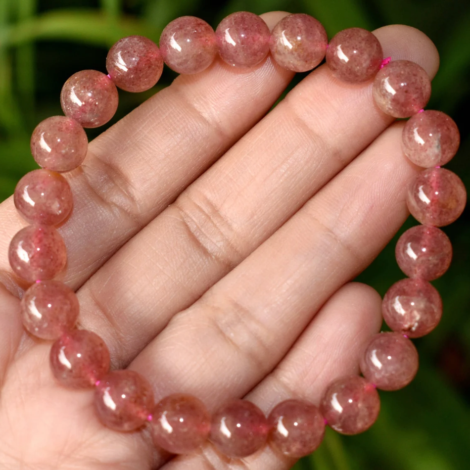 Strawberry Quartz Bracelet - 8mm