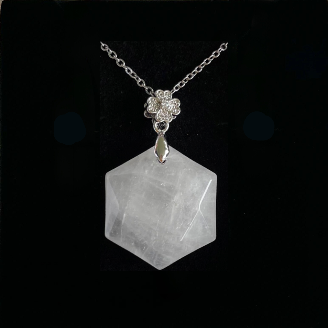 Clear Quartz Hexagon Pendant