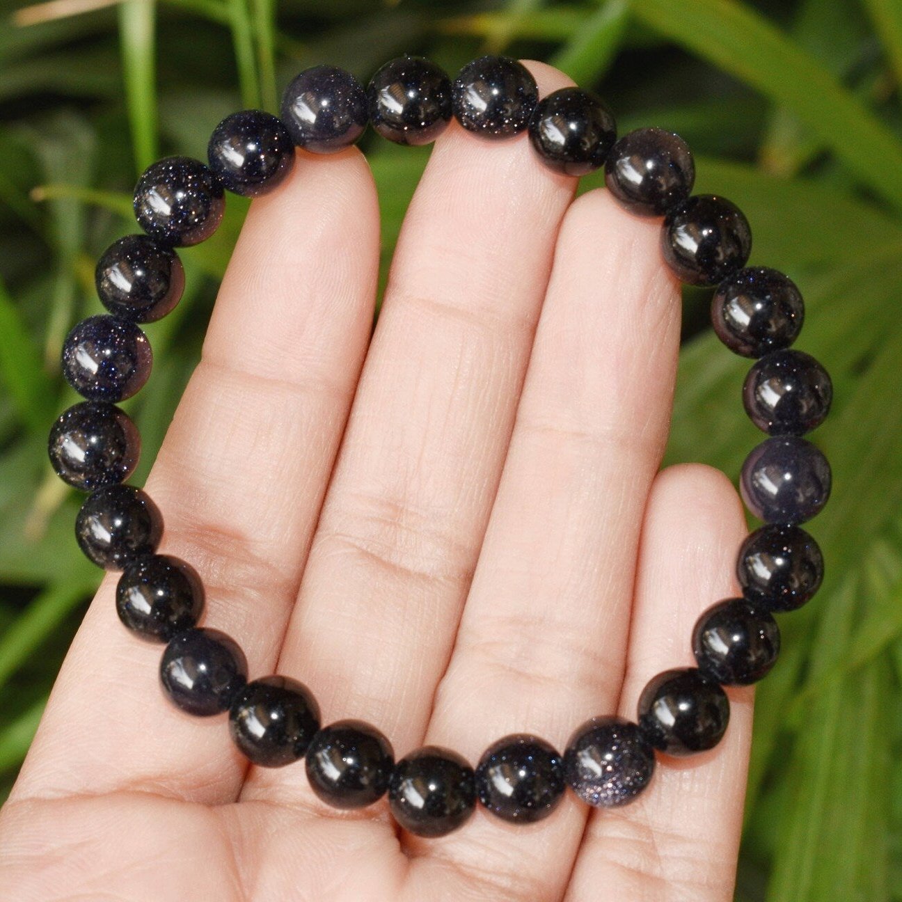 Blue Sandstone Bracelet - 8mm