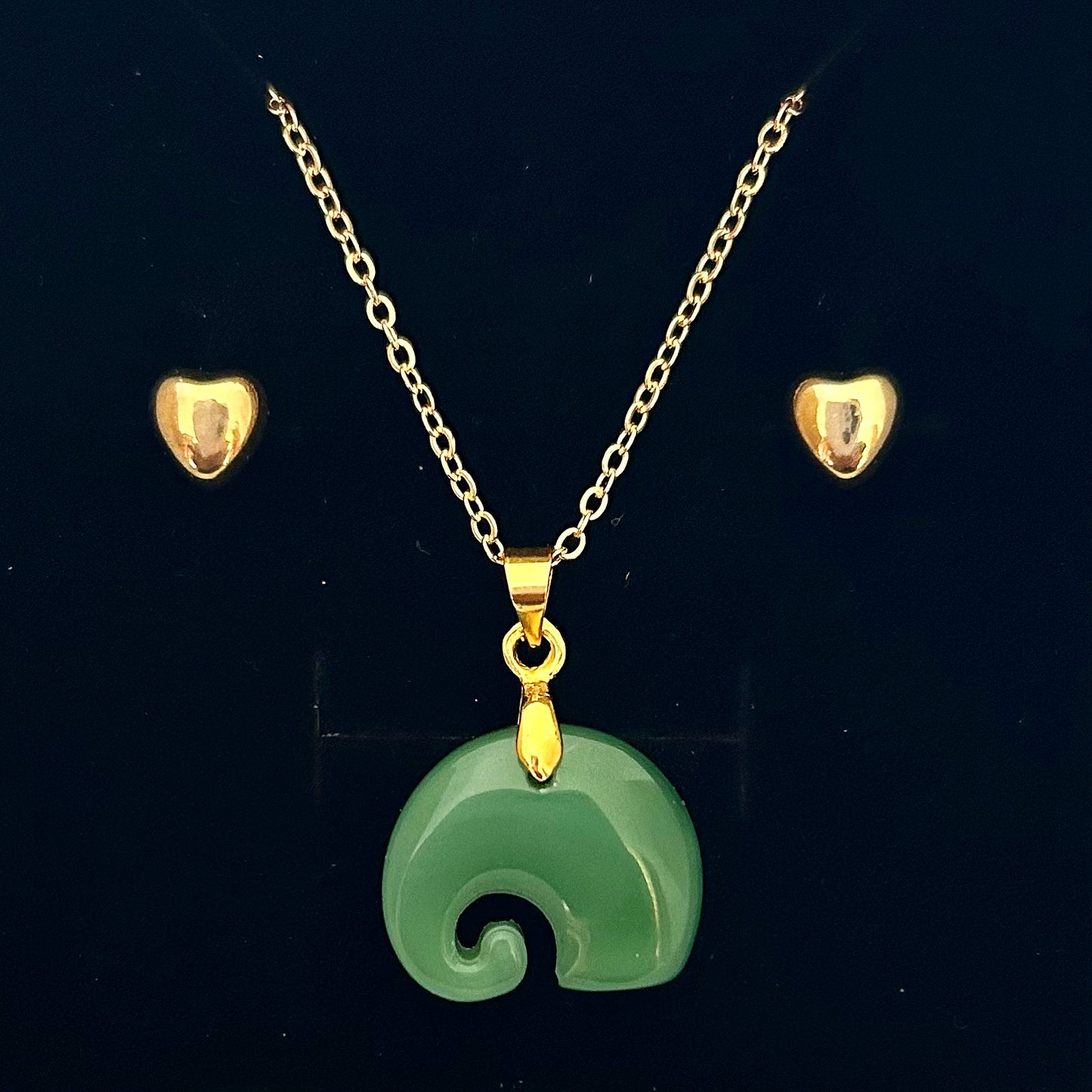 Green Elephant Pendant