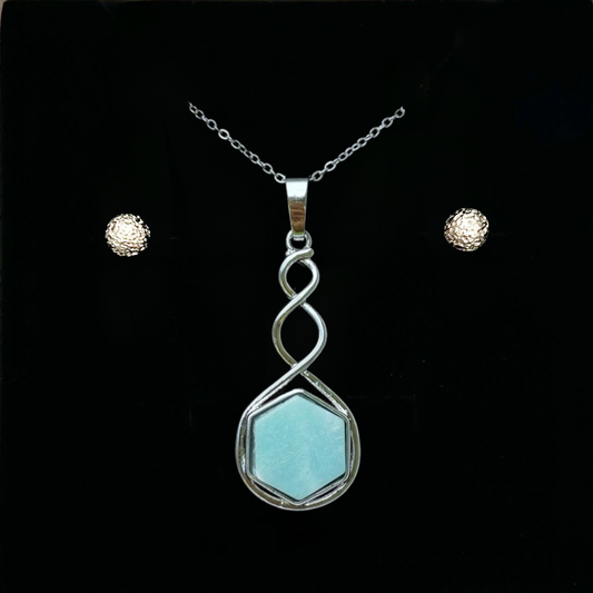 Amazonite Twist Pendant