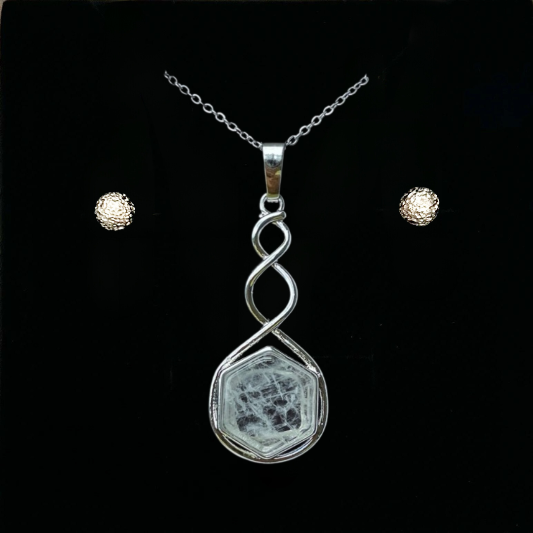 Clear Quartz Twist Pendant