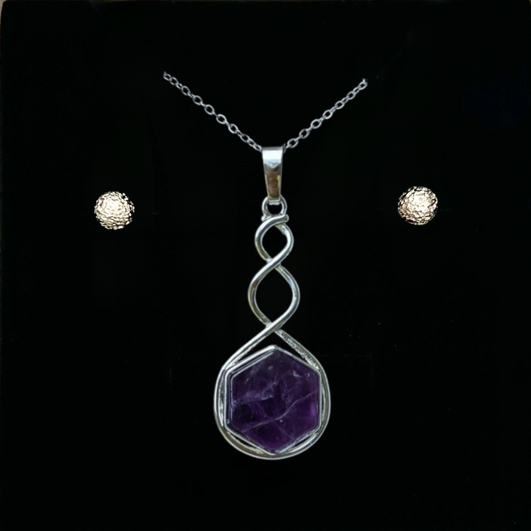 Amethyst Twist Pendant