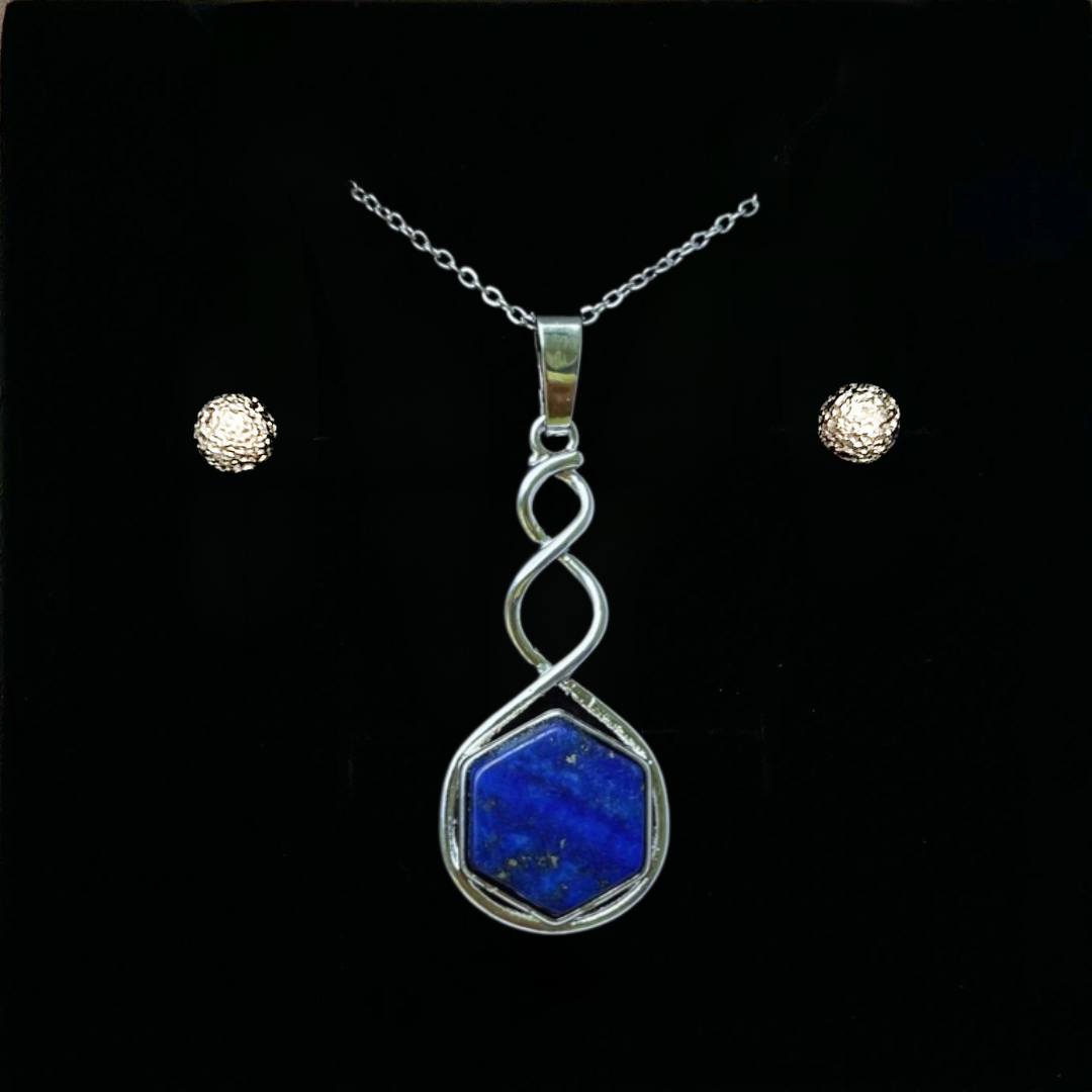 Lapis Lazuli Twist Pendant