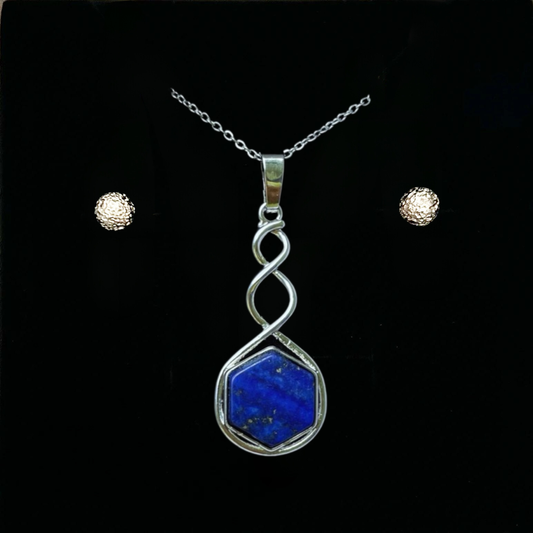 Lapis Lazuli Twist Pendant