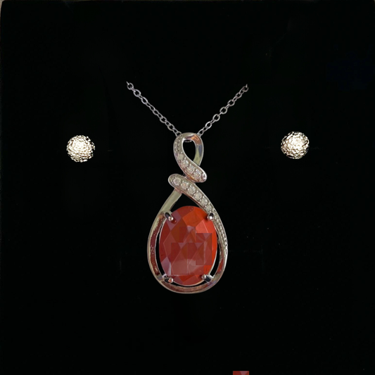 Red Jasper Faceted Teardrop Pendant