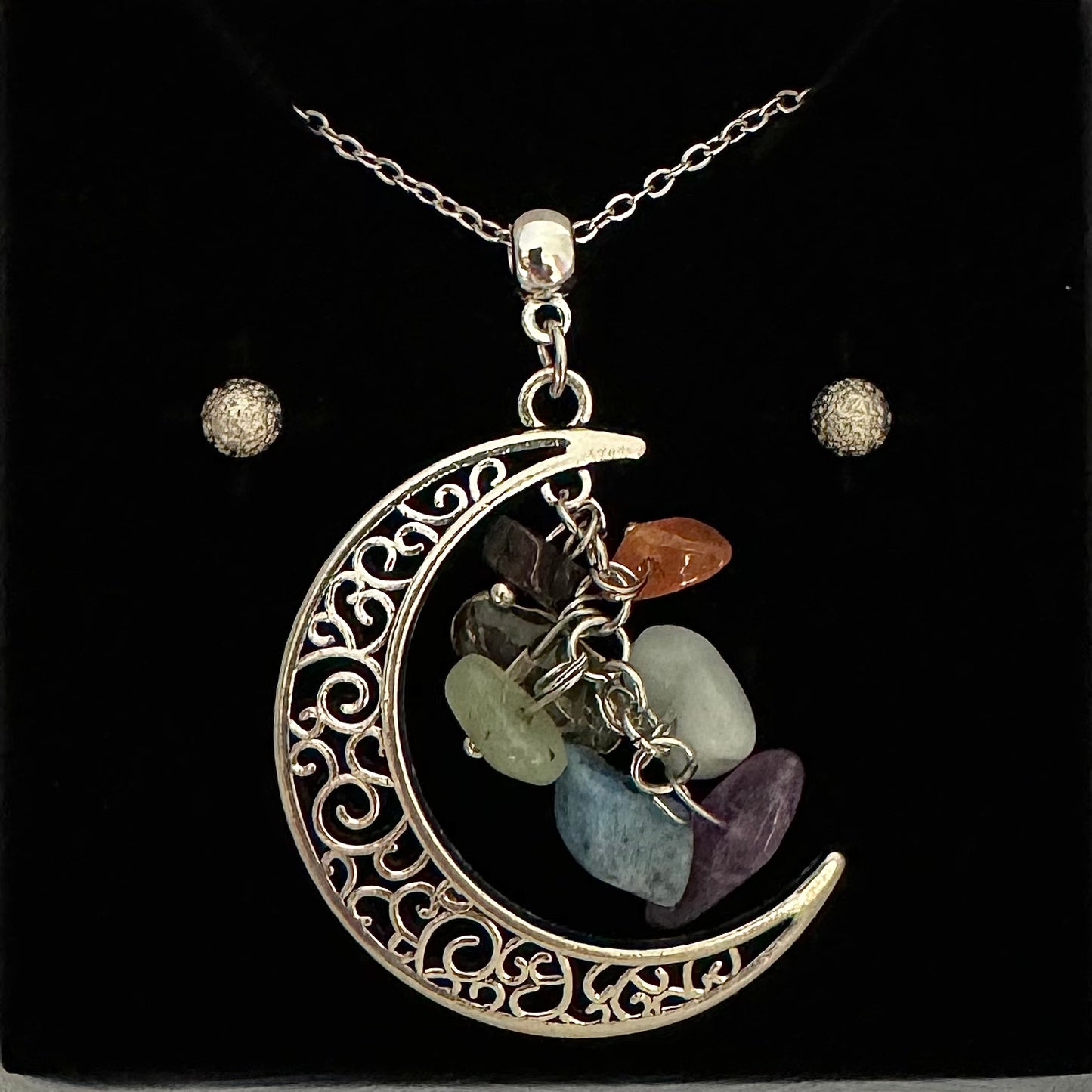 Crescent Moon Chakra Pendant