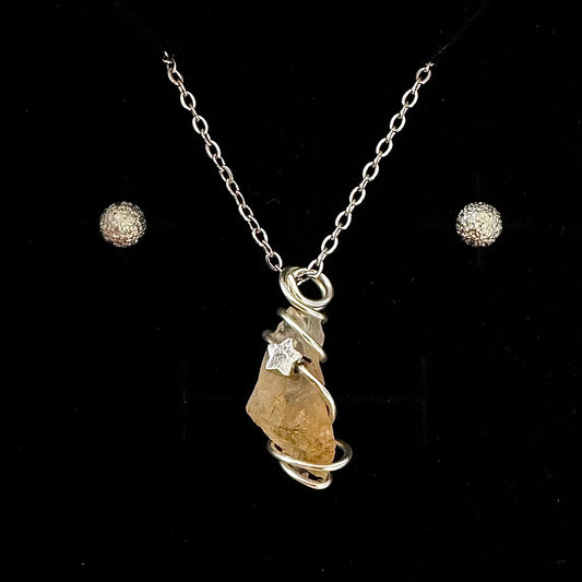 Citrine Raw Stone Pendant