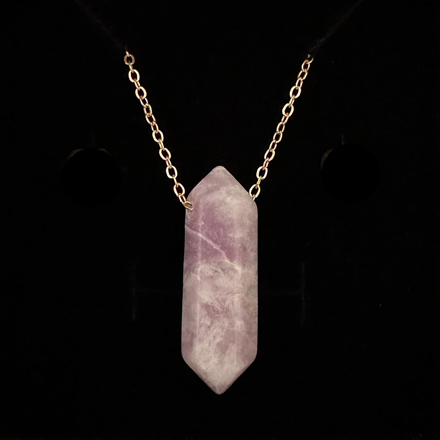 Lepidolite Double Terminated Pendant