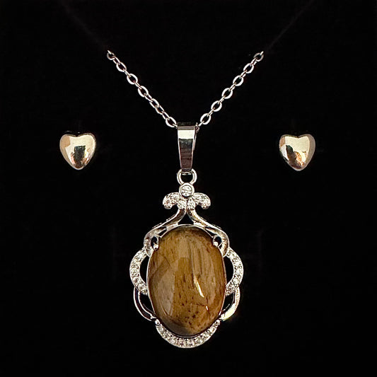Tiger's Eye Oval Pendant