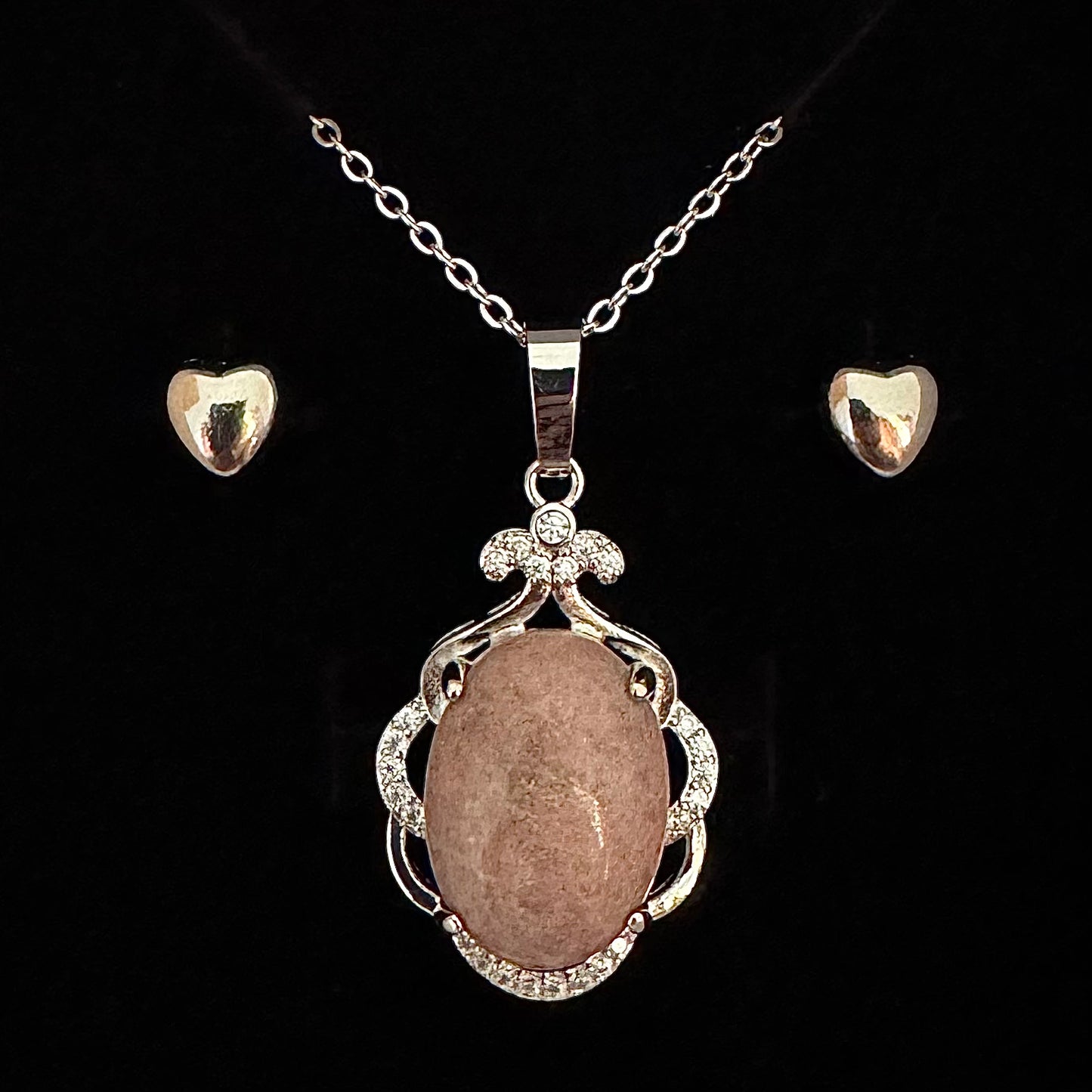 Rhodonite Oval Pendant