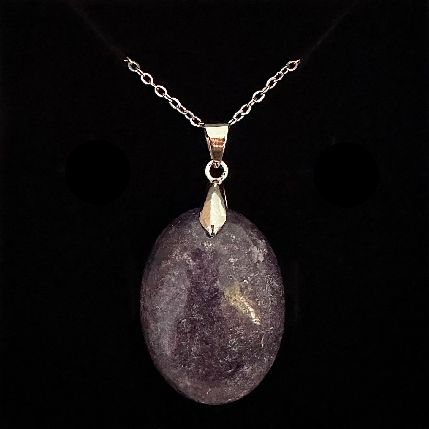 Lepidolite Oval Pendant