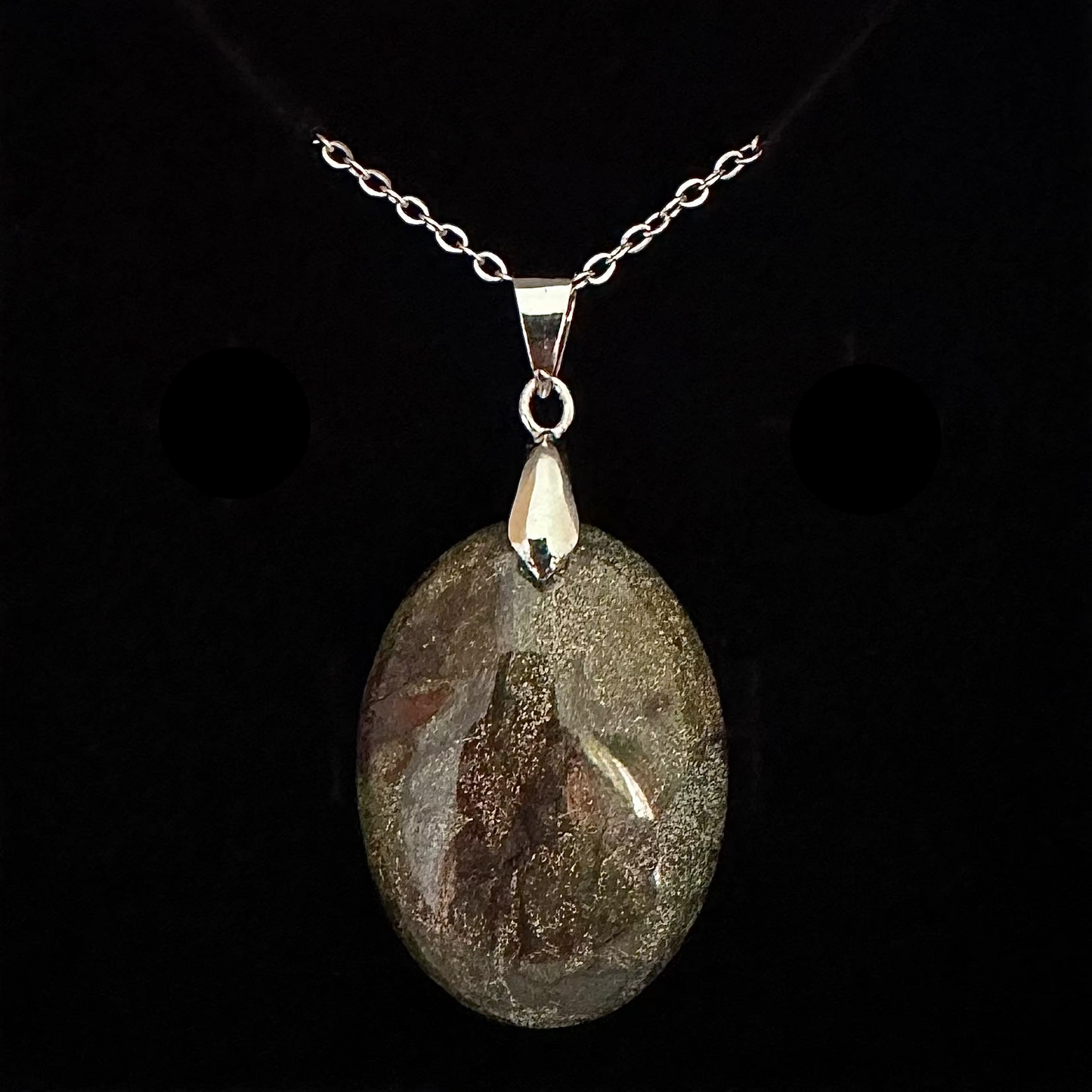 Dragon Blood Jasper Oval Pendant