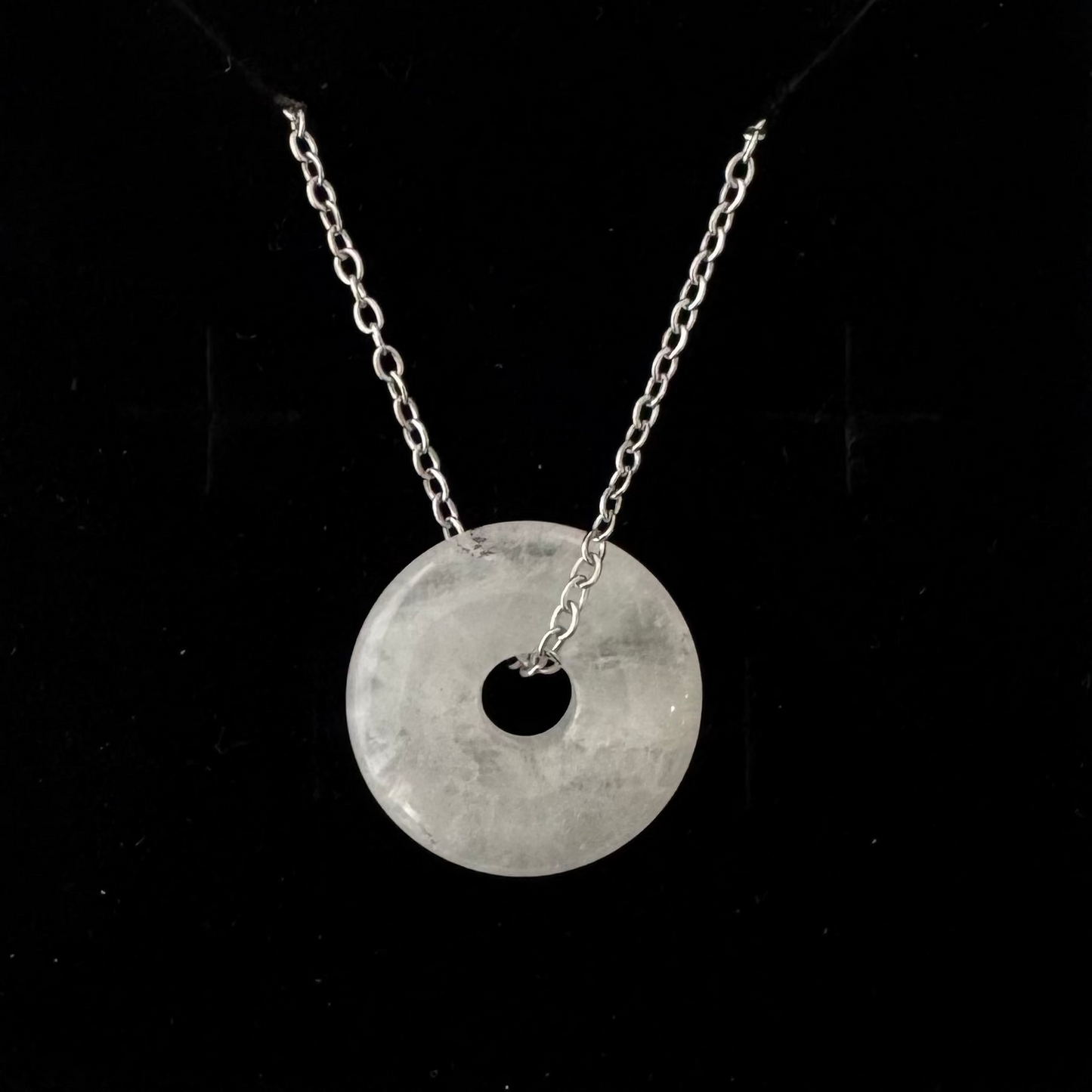 Clear Quartz Donut Pendant