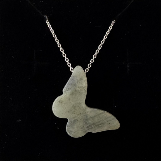 Labradorite Butterfly Pendant