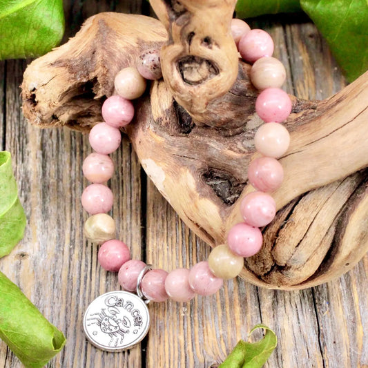 Rhodochrosite Zodiac Bracelet - Cancer