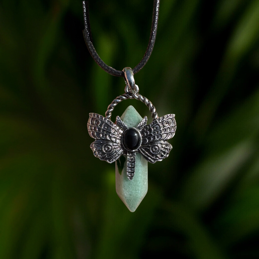 Green Aventurine Moth Point Pendant