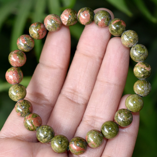 Unakite Bracelet - 8mm