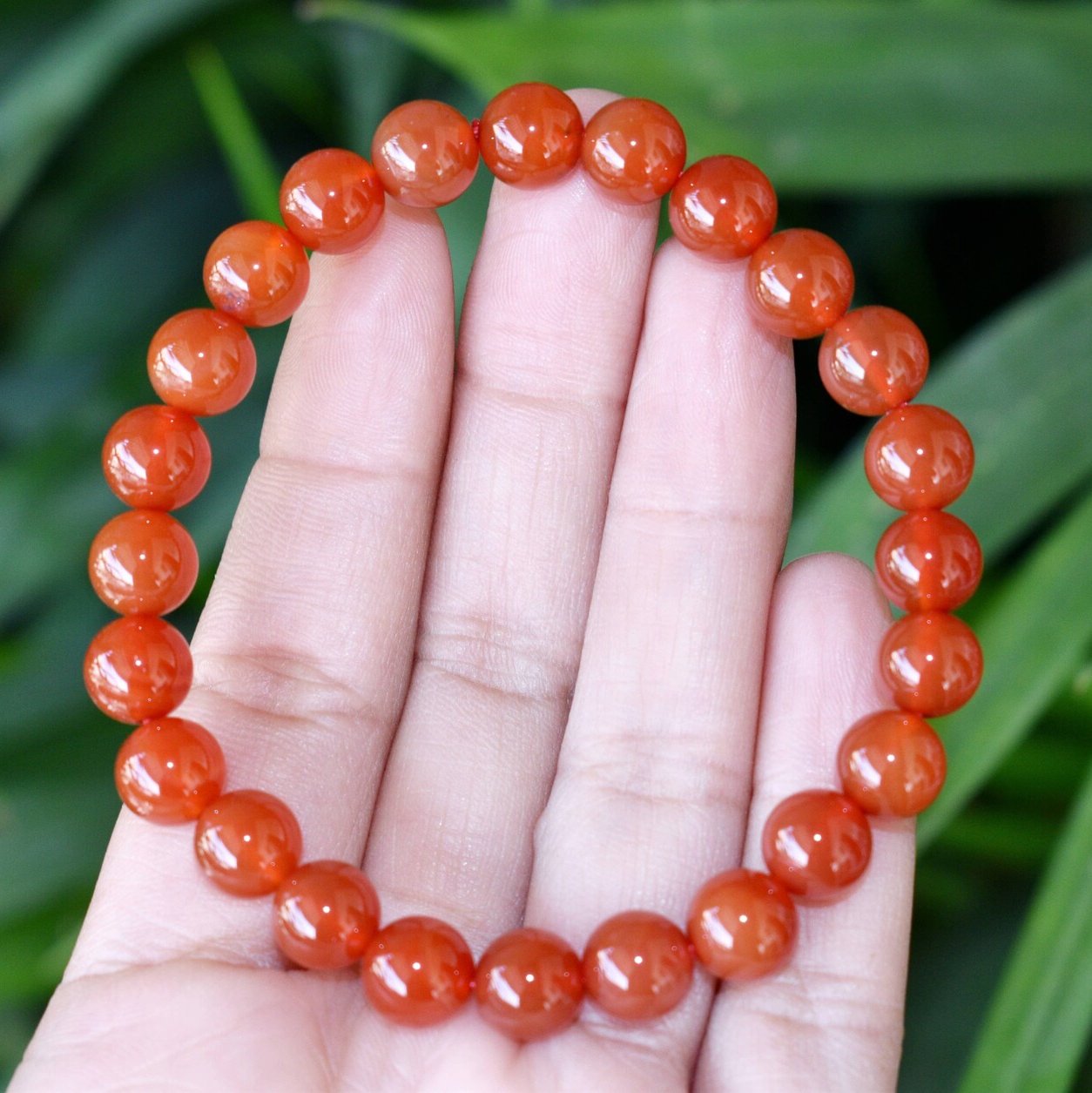 Red Agate Carnelian Bracelet - 8mm
